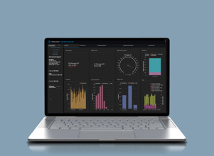 Computer with Monitor Business Intelligence